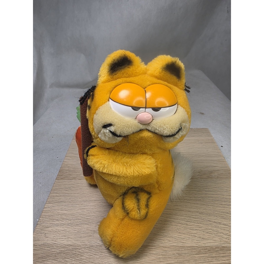 Garfield Easter Bunny 1981 Here Rabbit Plush Carrot Stick Plush Stuffed 8"